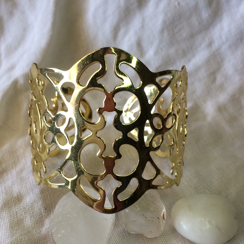 Free add on adjustable gold costume cuff